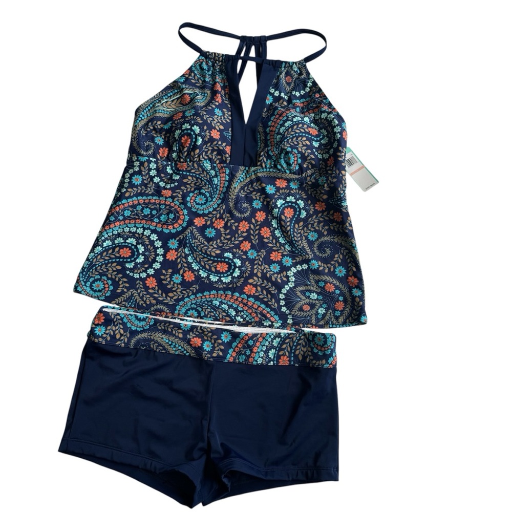SOUTH POINT Floral Tankini + Boyshort Swim Set 10
